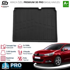 Drs Tuning Citroen C4 3D Pro Bagaj Havuzu 2010-2018 A+ Kalite - Görsel 2