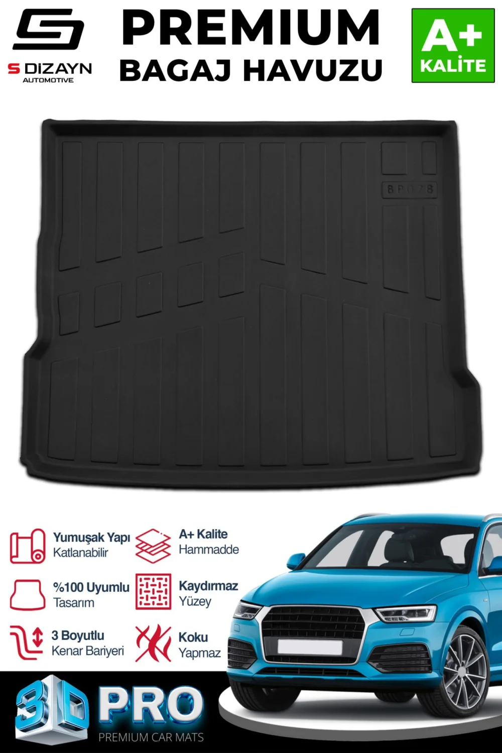 Drs Tuning Audi Q3 3D Pro Bagaj Havuzu 2011-2018 A+ Kalite
