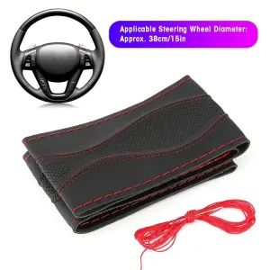 5D Paspas uyumlu Direksiyon Simidi Kaplaması, 38 cm/15 inç Deri Direksiyon Simidi Kılıfı İğne ve İplikle El Yapımı modelleri DRS Tuning'de. Kaliteli malzeme,