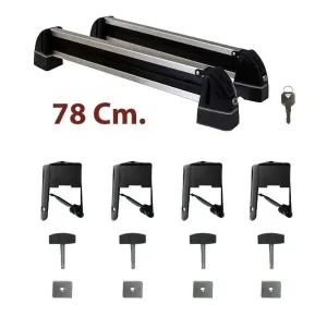Oto Kayak Snowboard Taşıyıcı 2 li Kilitli 78 cm - Görsel 3