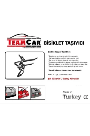 Team Car Araç Arkası Bisiklet Taşıyıcı Aparat. - Görsel 3