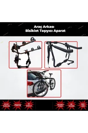 Team Car Araç Arkası Bisiklet Taşıyıcı Aparat. - Görsel 4