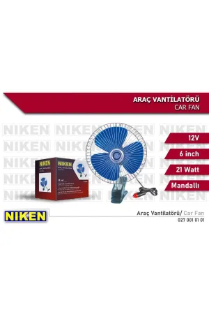 Oto Vantilatör Çap 18 Cm Mandallı Döner Başlıklı 12v Araç Içi Fan - Görsel 4