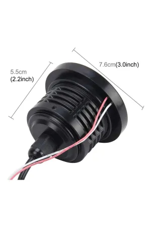 Mercekli Angel Yuvarlak Led Beyaz Sis Farı 7.6cm Metal Gövde thumb 2