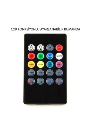 Araç Içi Aydınlatma Sorelis Kumandalı Müziğe Duyarlı 12 Led Ayak Altı Led - 7 Renk Rgb Pro thumb 3