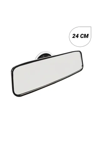 Oto Iç Dikiz Aynası Vantuzlu Ayna Düz Cam 24 cm - Görsel 2