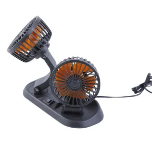 Drs Tuning Çift başlıklı fan araç ve tır için 5v usb girişli HAFA31 - Görsel 2