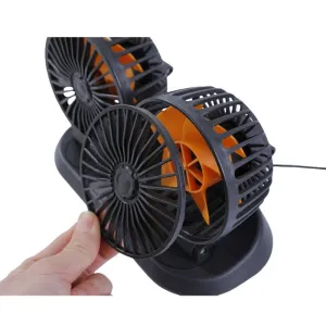 Drs Tuning Çift başlıklı fan araç ve tır için 5v usb girişli HAFA31 - Görsel 3