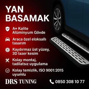 Diğer uyumlu Araca Özel A+Kalite Yan Basamak modelleri DRS Tuning'de. Kaliteli malzeme, hızlı kargo ve güvenli alışverişle hemen inceleyin.