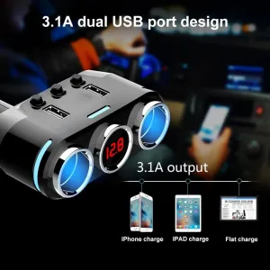 3'lü çakmak soketi 12V-24V 10A / ICCA114 thumb 4