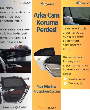 Arka cam güneşlik kelebeksiz cam ve suv araçlar için / PEARY02 - Görsel 3