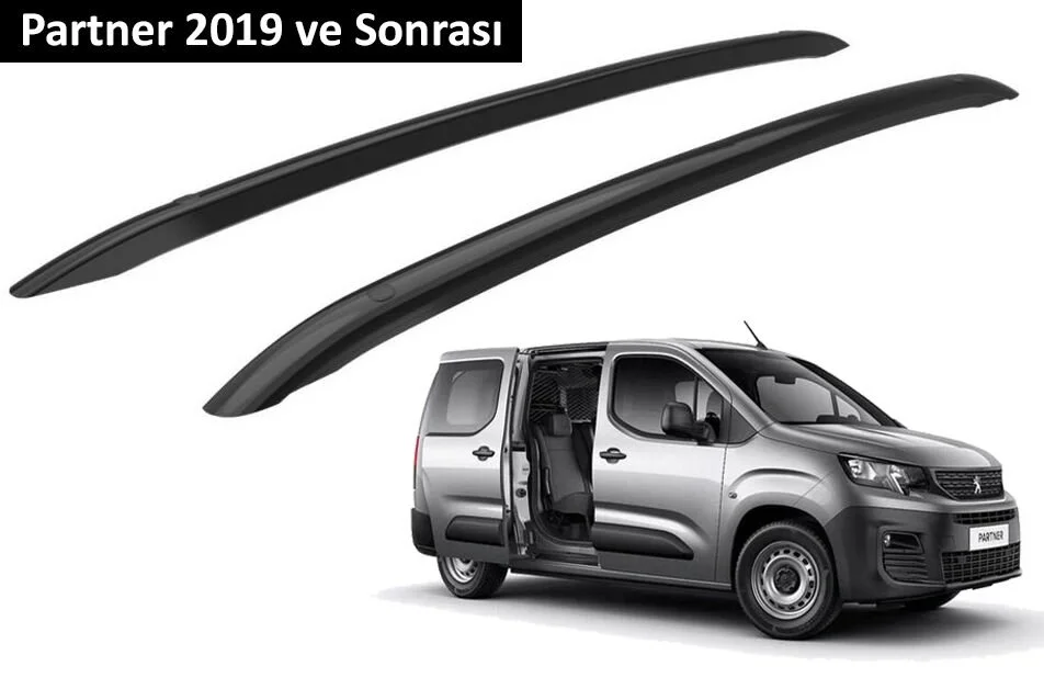 Drs Tuning Peugeot Partner 2019 ve Sonrası Orjinal Tip OEM Tavan Çıtası (Siyah Renk)