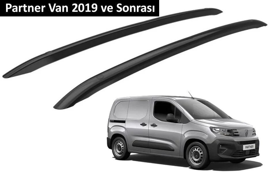 Drs Tuning Peugeot Partner Van 2019 ve Sonrası Orjinal Tip OEM Tavan Çıtası (Siyah Renk)