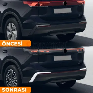 Drs Tuning VW Tiguan Krom Arka Tampon Difüzör Çıtası OEM Still 2 Prç. 2024 Üzeri A+ Kalite - Görsel 4