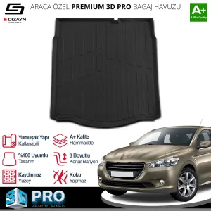 Drs Tuning Peugeot 301 3D Pro Bagaj Havuzu 2012 Üzeri A+ Kalite - Görsel 2