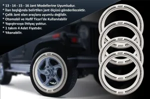 Skoda Uyumlu 15 Jant B-B-S Testere Lastik Yanağı Beyaz Renk 1 Takım 4 Adet thumb 2