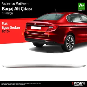 Fiat Egea Sedan 2015-Günümüz (Type 356) uyumlu SD Krom Bagaj Alt Çıtası 2015 Üzeri A+ Kalite (Mat Krom) modelleri DRS Tuning'de. Kaliteli malzeme, hızlı kargo