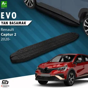 s-dizayn uyumlu Renault Captur 2 Evo Siyah Yan Basamak 183 Cm 2020 Üzeri A+ Kalite modelleri DRS Tuning'de. Kaliteli malzeme, hızlı kargo ve güvenli