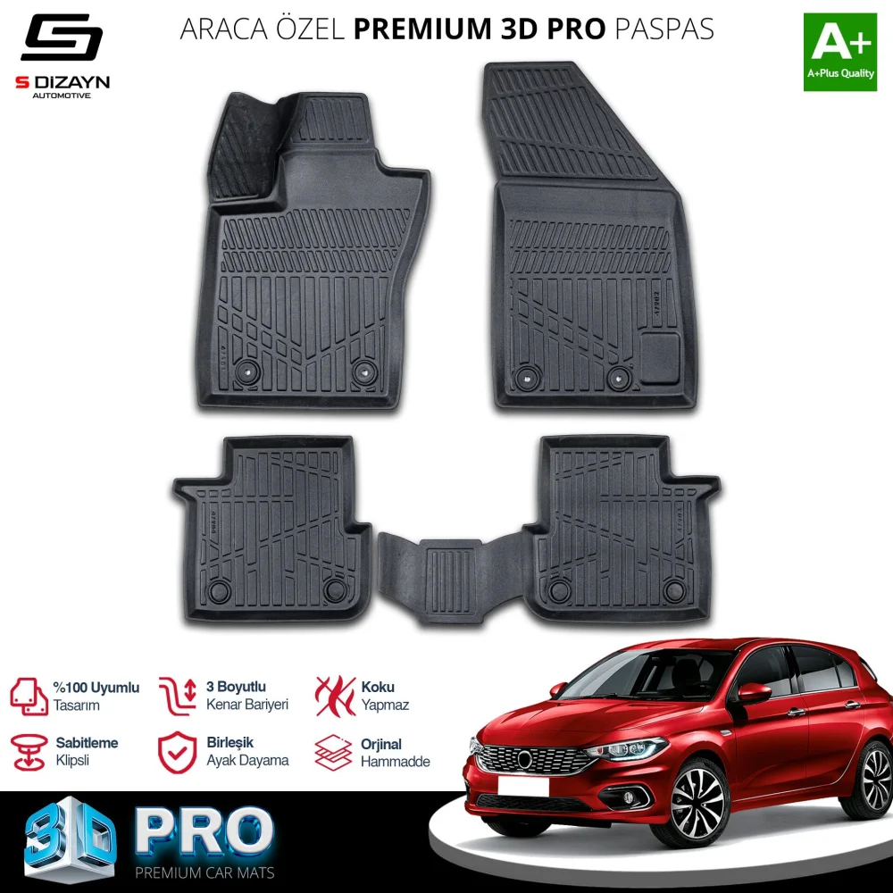 Drs Tuning Fiat Egea HB 3D Pro Havuzlu Paspas 2015 Üzeri A+ Kalite