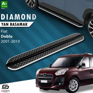 Drs Tuning Fiat Doblo Uzun Şase Diamond Krom Yan Basamak 223 Cm 2001-2010 A+ Kalite