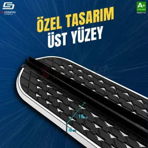Drs Tuning Fiat Doblo Uzun Şase Diamond Krom Yan Basamak 223 Cm 2001-2010 A+ Kalite - Görsel 3