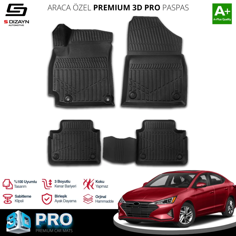 Drs Tuning Hyundai Elantra 3D Pro Havuzlu Paspas 2020 Üzeri A+ Kalite