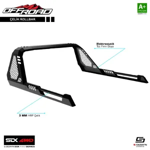 s-dizayn uyumlu SDX 4WD Off Road Ford Ranger 4 Çelik Roll Bar V1 2023 Üzeri modelleri DRS Tuning'de. Kaliteli malzeme, hızlı kargo ve güvenli alışverişle hemen