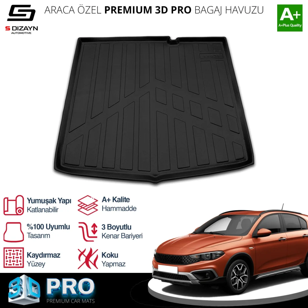 Drs Tuning Fiat Egea Cross 3D Pro Bagaj Havuzu 2020 Üzeri A+ Kalite