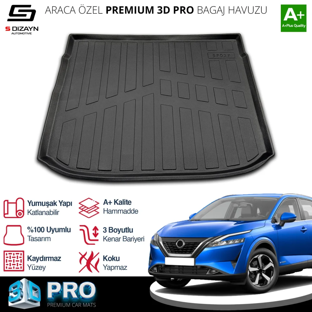 Drs Tuning Nissan Qashqai E-Power 3D Pro Bagaj Havuzu Üst Bagaj 2021 Üzeri A+ Kalite
