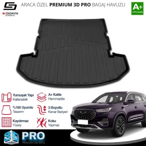 s-dizayn uyumlu Chery Tiggo 8 Pro 3D Pro Bagaj Havuzu 2022 Üzeri A+ Kalite modelleri DRS Tuning'de. Kaliteli malzeme, hızlı kargo ve güvenli alışverişle hemen