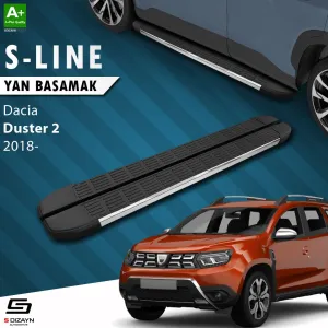 Dacia Duster 2017-2024 (HM) uyumlu 2 S-Line Krom Yan Basamak 183 Cm 2018-2023 A+ Kalite modelleri DRS Tuning'de. Kaliteli malzeme, hızlı kargo ve güvenli