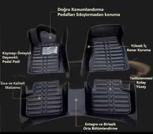 Bmw 5 Serisi F10 Uyumlu 2012-2017 5D Havuzlu Bej Renk Paspas Seti - Görsel 3
