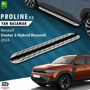 S-Dizayn Renault Duster 3 Hybrid Benzinli OEM Still Pro V2 Aluminyum Yan Basamak 183 Cm 2024 Üzeri A+ Kalite thumb 1