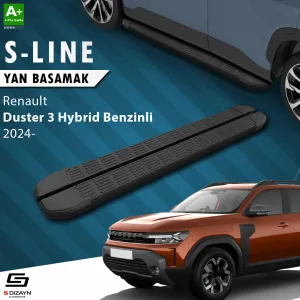 S-Dizayn Renault Duster 3 Hybrid Benzinli S-Line Siyah Yan Basamak 183 Cm 2024 Üzeri A+ Kalite thumb 1