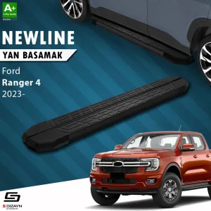 S-Dizayn Ford Ranger 4 NewLine Siyah Yan Basamak 203 Cm 2023 Üzeri A+ Kalite thumb 1