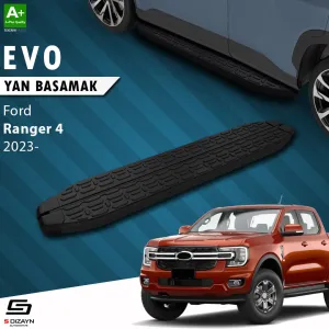 S-Dizayn Ford Ranger 4 Evo Siyah Yan Basamak 203 Cm 2023 Üzeri A+ Kalite thumb 1