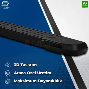 Drs Tuning Peugeot 3008 3 Hybrid NewLine Siyah Yan Basamak 183 Cm 2024 Üzeri A+ Kalite - Görsel 4