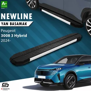 S-Dizayn Peugeot 3008 3 Hybrid NewLine Aluminyum Yan Basamak 183 Cm 2024 Üzeri A+ Kalite thumb 1
