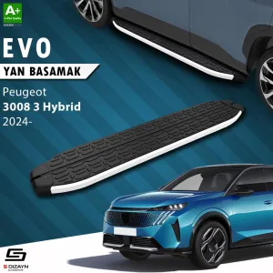 s-dizayn uyumlu Peugeot 3008 3 Hybrid Evo Aluminyum Yan Basamak 183 Cm 2024 Üzeri A+ Kalite modelleri DRS Tuning'de. Kaliteli malzeme, hızlı kargo ve güvenli