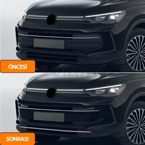 S-Dizayn VW Tiguan 3 Krom Ön Tampon Alt Çıtası 2024 Üzeri A+ Kalite thumb 5