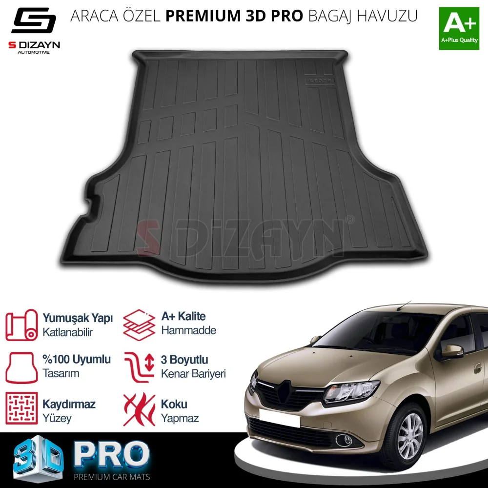 Drs Tuning Renault Symbol 3D Pro Bagaj Havuzu 2013 Üzeri A+ Kalite