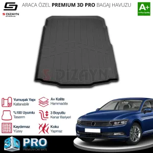 S-Dizayn VW Passat B8 3D Pro Bagaj Havuzu 2015-2023 A+ Kalite thumb 1