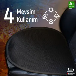 S-Dizayn Oto Koltuk Koruyucu Alt Minder Siyah Universal 2+1 Parça Ön Arka A+ Kalite thumb 4