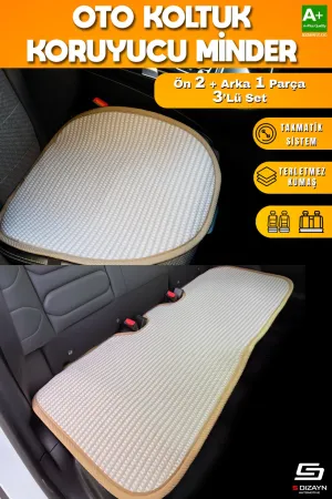s-dizayn uyumlu Oto Koltuk Koruyucu Alt Minder Krem Universal 2+1 Parça Ön Arka A+ Kalite modelleri DRS Tuning'de. Kaliteli malzeme, hızlı kargo ve güvenli
