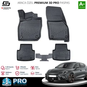 S-Dizayn Cupra Leon 3D Pro Havuzlu Paspas 2023 Üzeri A+ Kalite thumb 1
