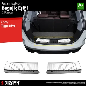 S-Dizayn Chery Tiggo 8 Pro Krom Bagaj İç Eşiği 2022 Üzeri A+ Kalite thumb 1
