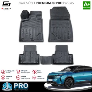 s-dizayn uyumlu Peugeot 3008 3 3D Pro Havuzlu Paspas 2024 Üzeri A+ Kalite modelleri DRS Tuning'de. Kaliteli malzeme, hızlı kargo ve güvenli alışverişle hemen