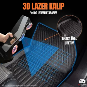 Drs Tuning Dacia Duster 3D Pro Havuzlu Paspas 2018-2022 A+ Kalite - Görsel 2