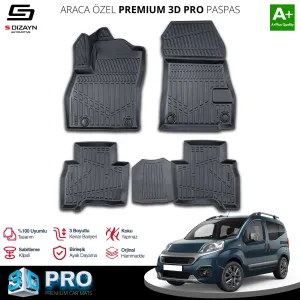 S-Dizayn Fiat Fiorino 3D Pro Havuzlu Paspas 2023 Üzeri A+ Kalite thumb 1
