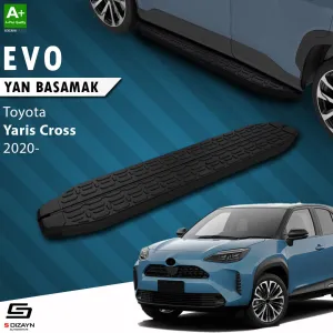 S-Dizayn Toyota Yaris Cross Evo Siyah Yan Basamak 173 Cm 2020 Üzeri A+ Kalite thumb 1